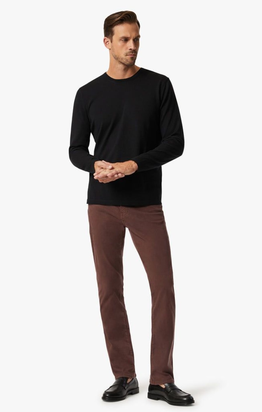 Pants 34 Heritage | Charisma Relaxed Straight Leg Pants In Mahogany Twill