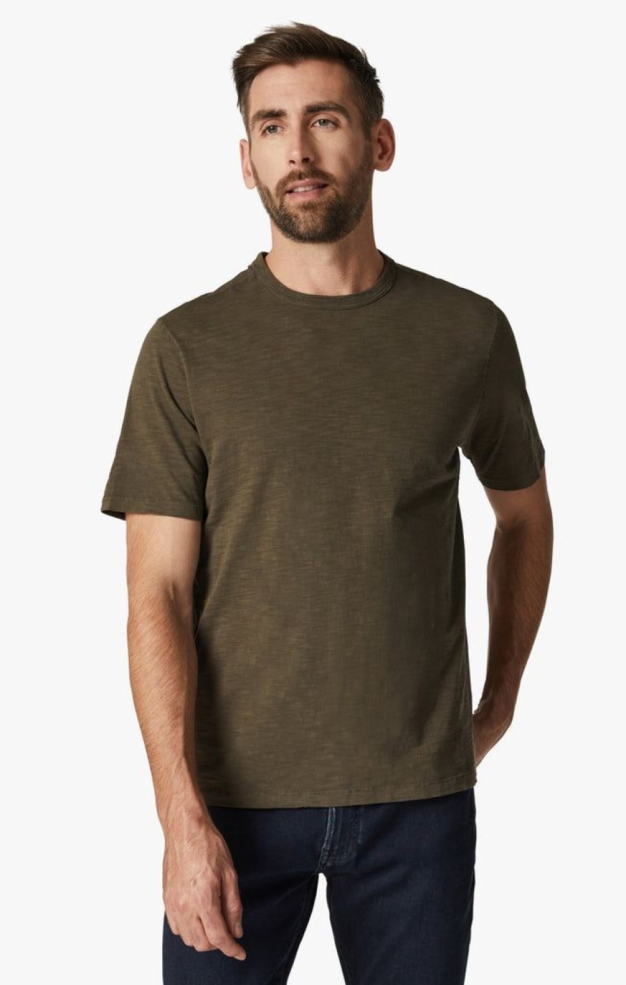 T-Shirts 34 Heritage | Slub Crew Neck T-Shirt In Wren