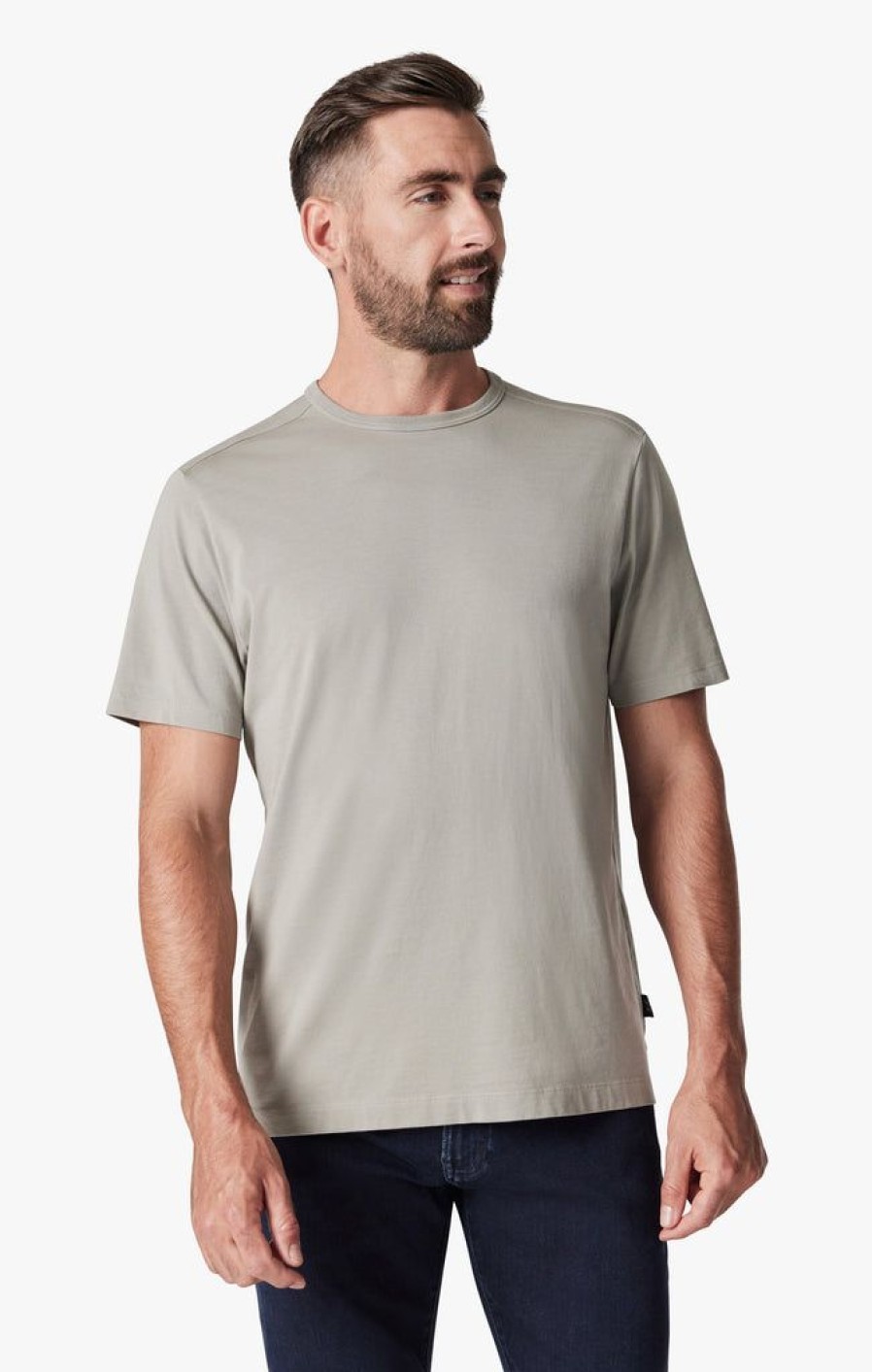 T-Shirts 34 Heritage | Basic Crew Neck T-Shirt In White Dove