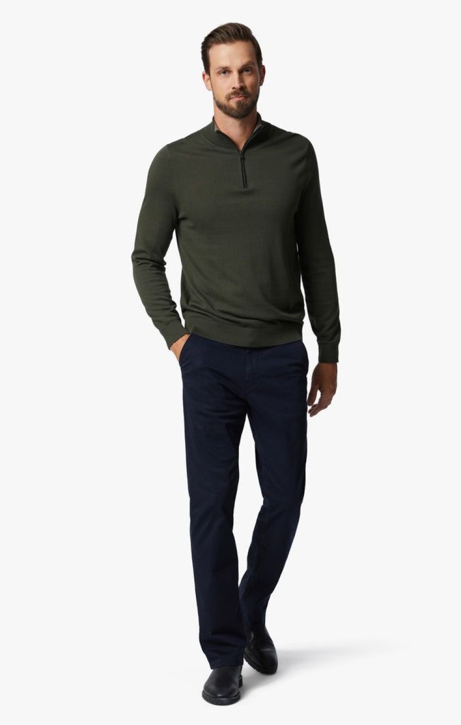 Pants 34 Heritage | Charisma Relaxed Straight Chino In Navy Twill