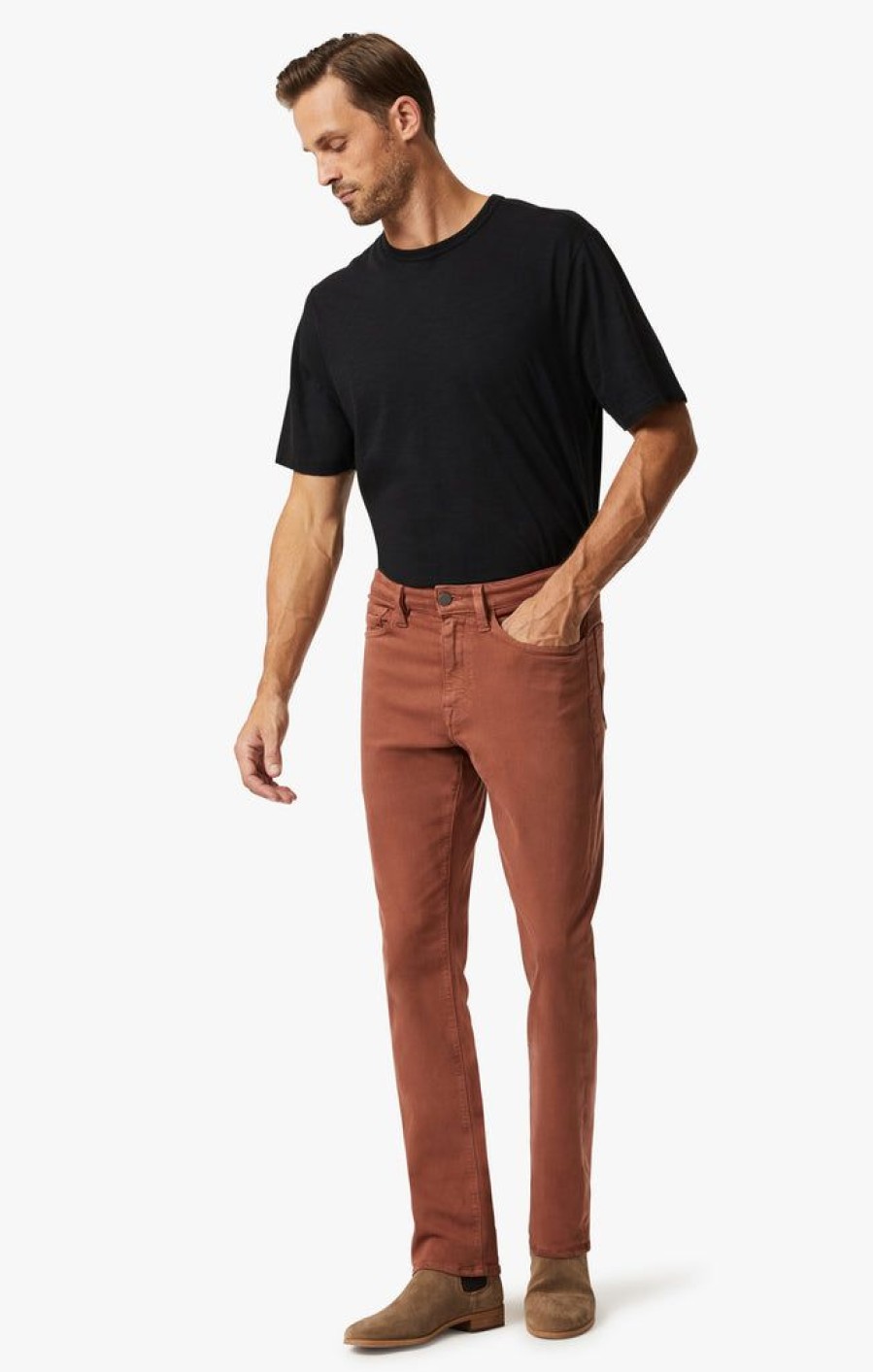 Pants 34 Heritage | Charisma Relaxed Straight Pants In Cinnamon Comfort