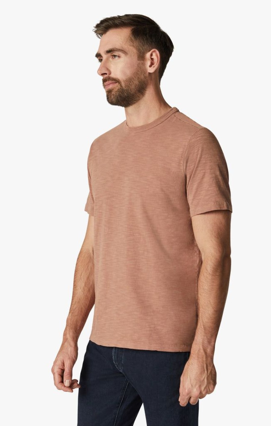 T-Shirts 34 Heritage | Slub Crew Neck T-Shirt In Argan Oil