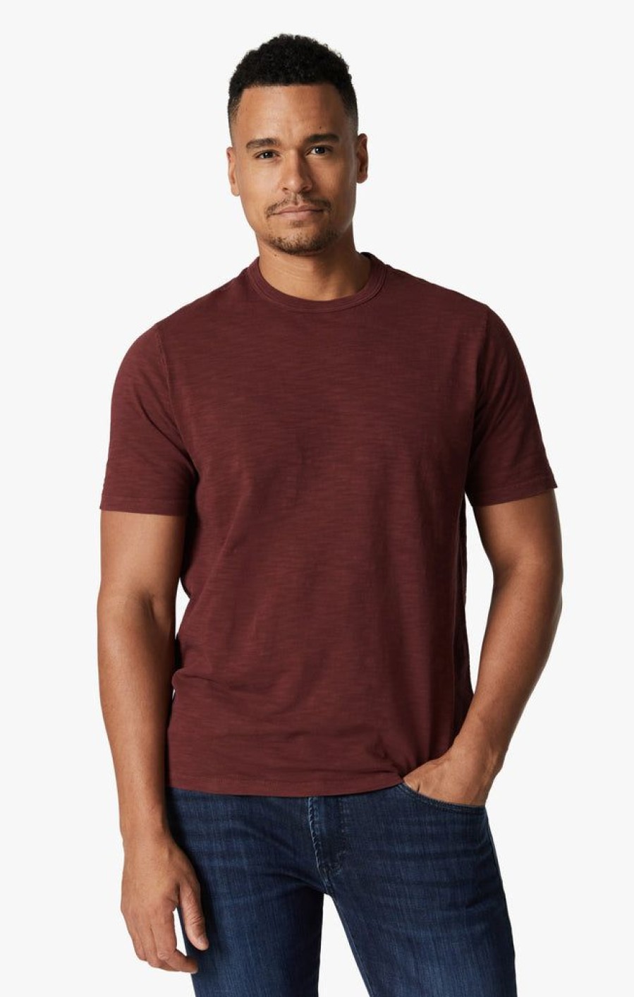 T-Shirts 34 Heritage | Slub Crew Neck T-Shirt In Port