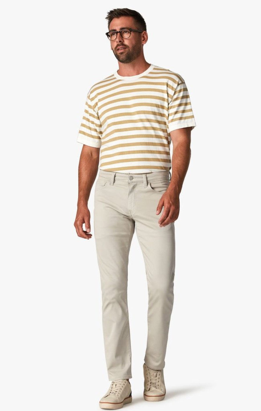 Pants 34 Heritage | Charisma Relaxed Straight Pants In Oyster Summer Coolmax