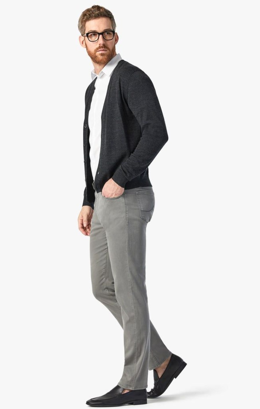 Pants 34 Heritage | Charisma Relaxed Straight Pants In Pewter Twill