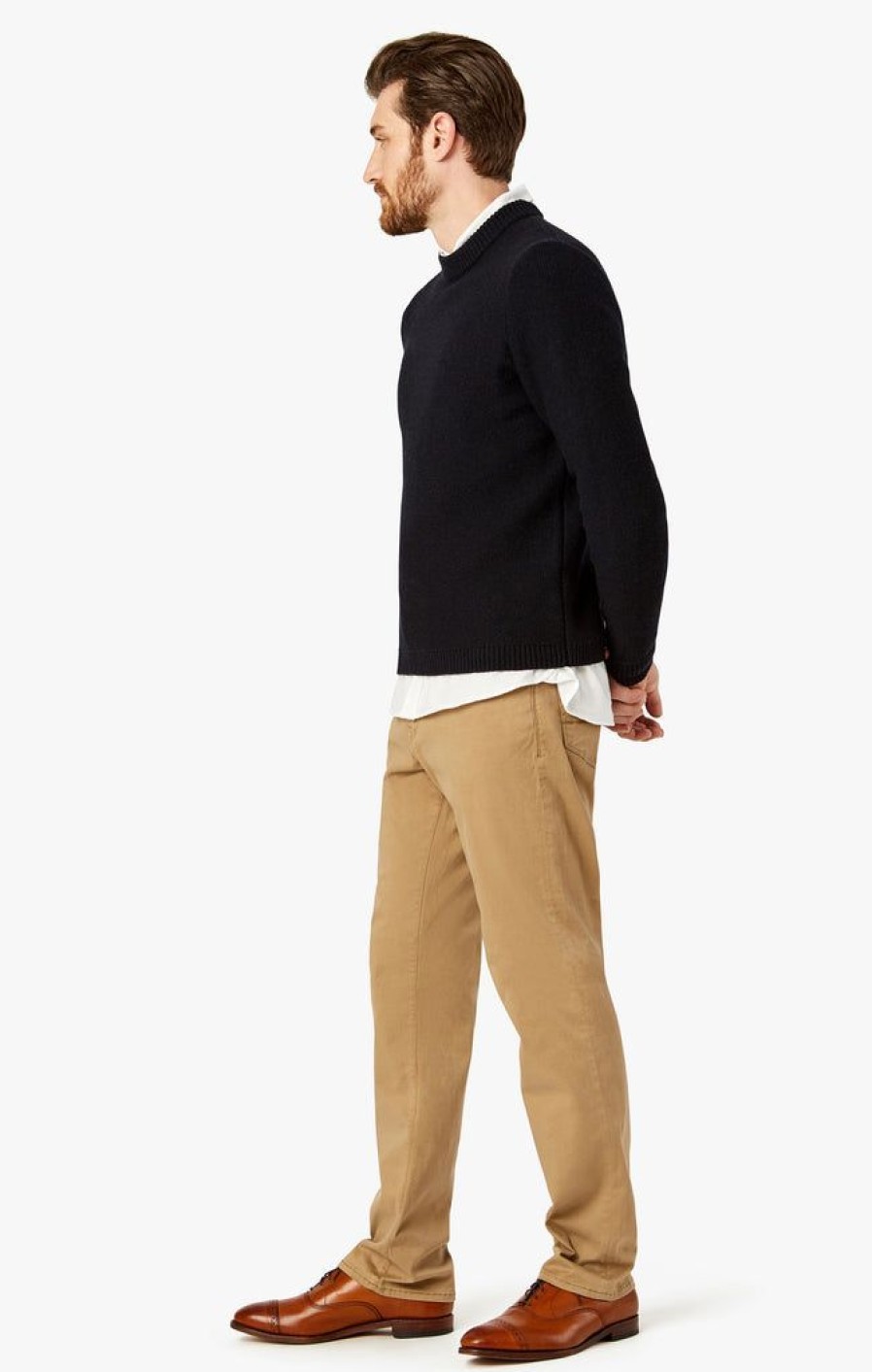 Pants 34 Heritage | Charisma Relaxed Straight Leg Pants In British Khaki Twill