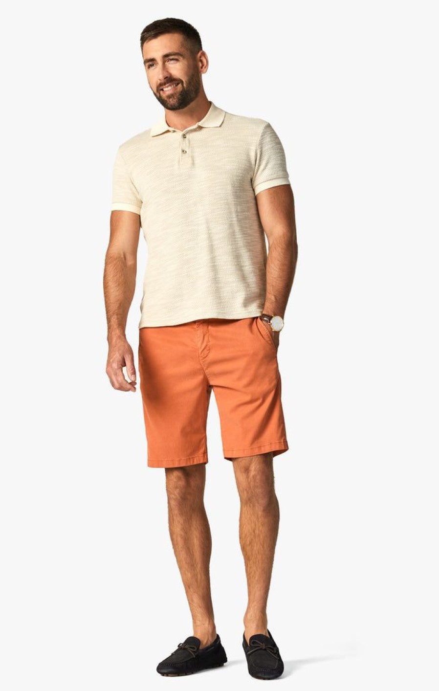 Shorts 34 Heritage | Nevada Shorts In Orange Rust Soft Touch