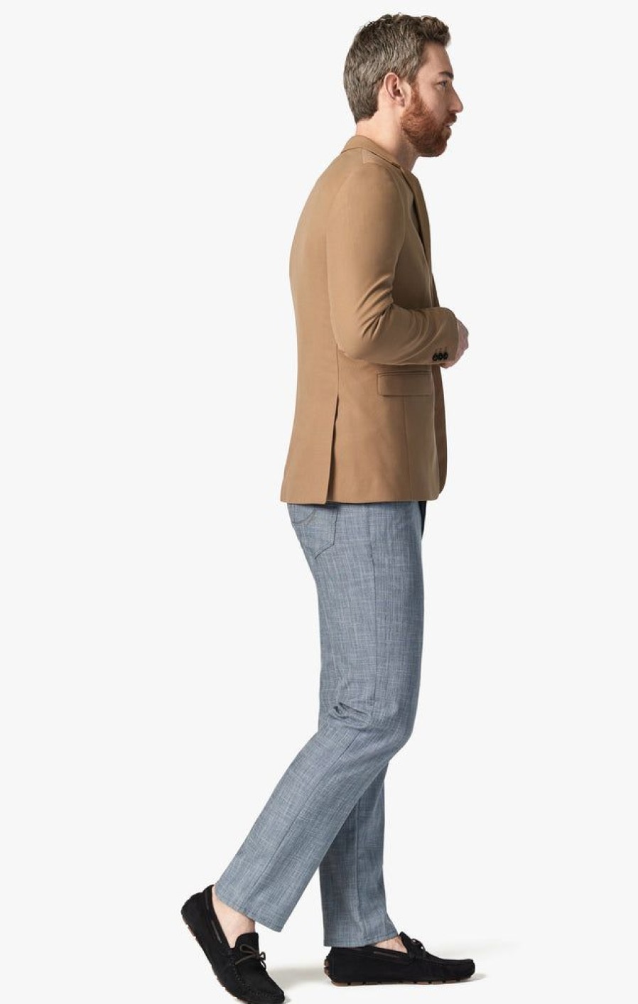 Pants 34 Heritage | Charisma Relaxed Straight Pants In Grey Cross Twill