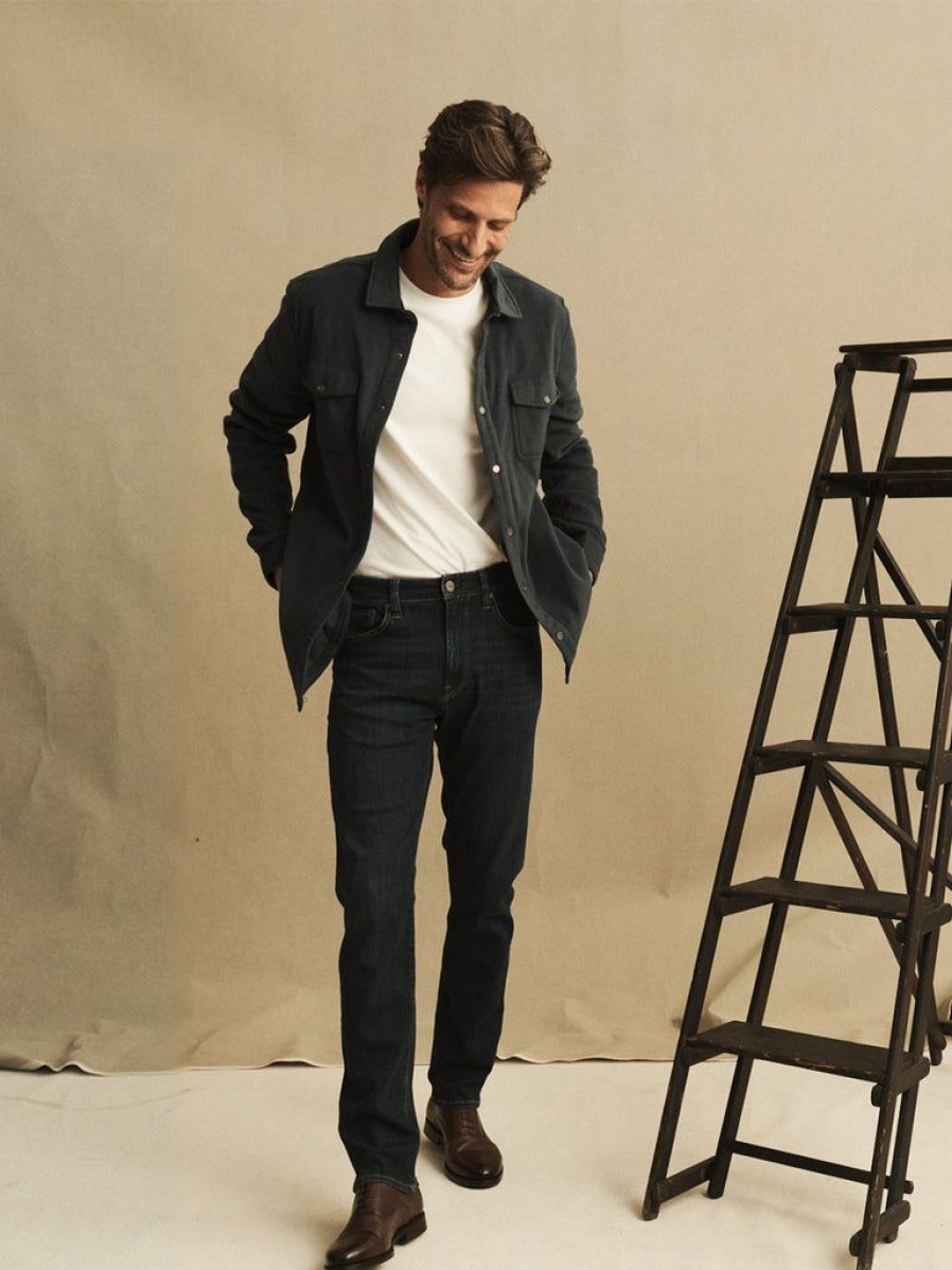 Denim 34 Heritage | Courage Straight Leg Jeans In Dark Brushed Refined