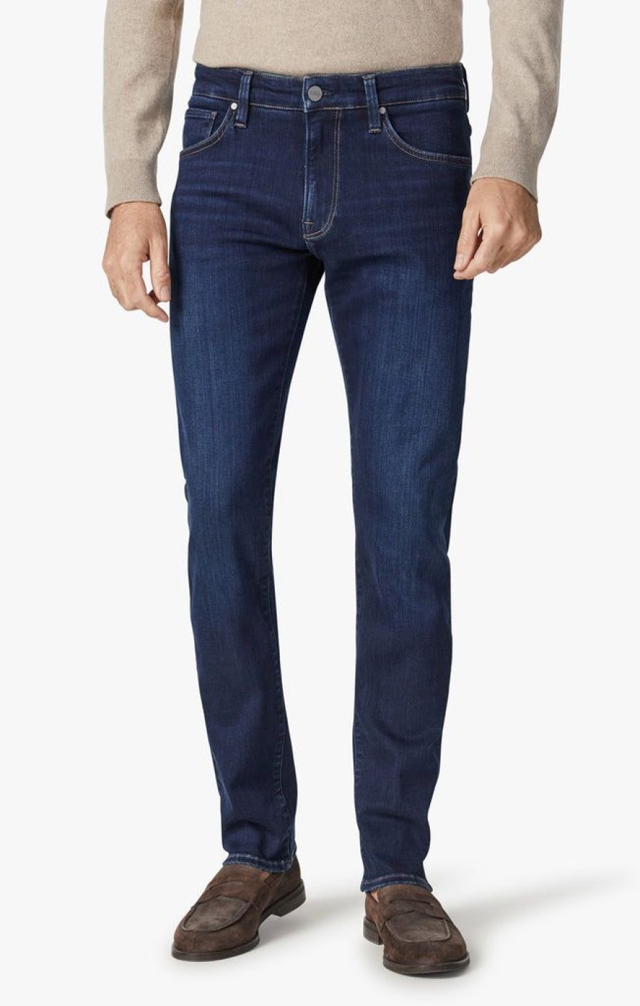 Denim 34 Heritage | Courage Straight Leg Jeans In Dark Brushed Organic