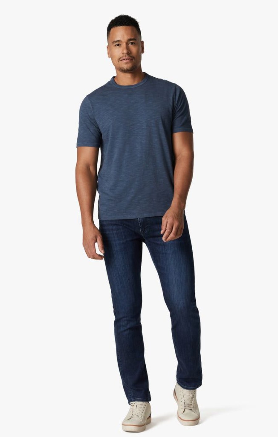 T-Shirts 34 Heritage | Slub Crew Neck T-Shirt In Dark Denim