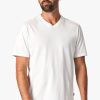 T-Shirts 34 Heritage | Deconstructed V-Neck T-Shirt In White