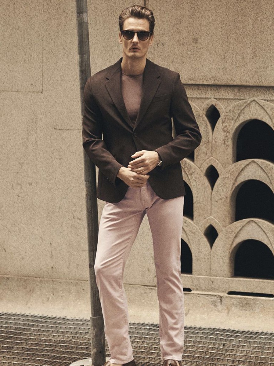 Pants 34 Heritage | Charisma Relaxed Straight Pants In Rose Twill