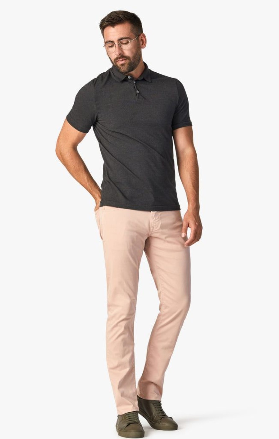 Pants 34 Heritage | Charisma Relaxed Straight Pants In Rose Twill