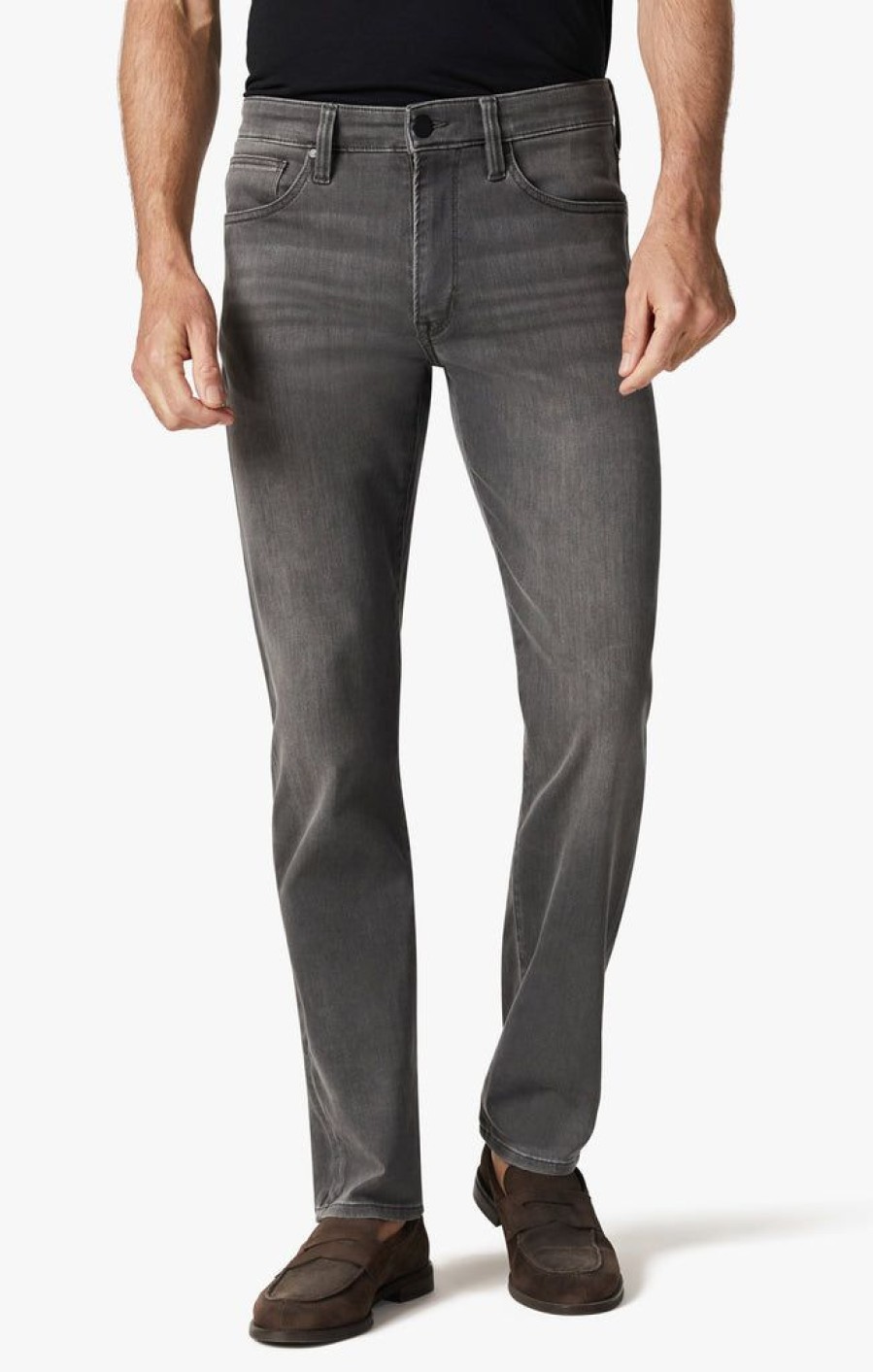 Denim 34 Heritage | Courage Straight Leg Jeans In Mid Grey Urban