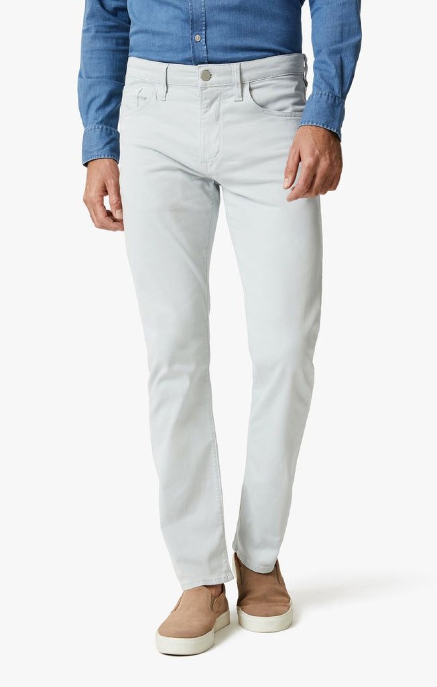 Pants 34 Heritage | Charisma Relaxed Straight Leg Pants In Pearl Twill