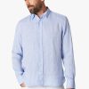 Shirts 34 Heritage | Linen Chambray Shirt In Hawaiian Ocean