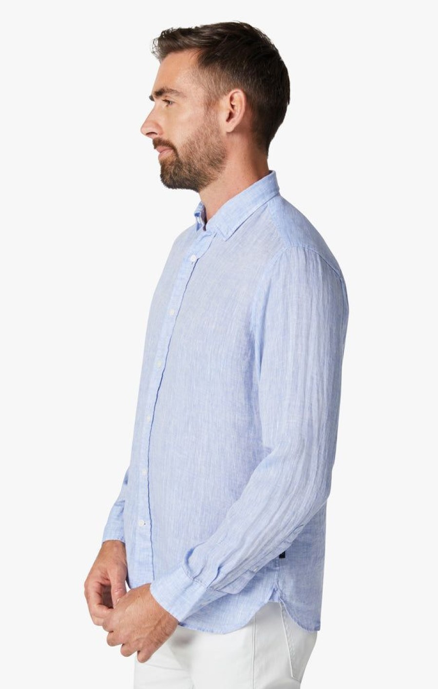 Shirts 34 Heritage | Linen Chambray Shirt In Hawaiian Ocean