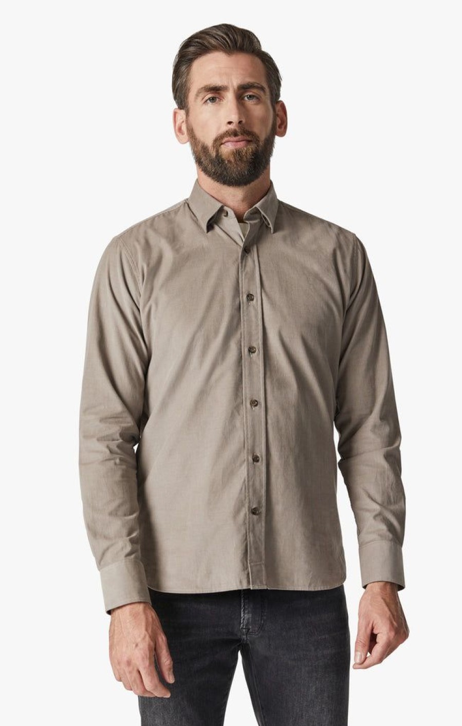 Shirts 34 Heritage | Corduroy Shirt In Beige