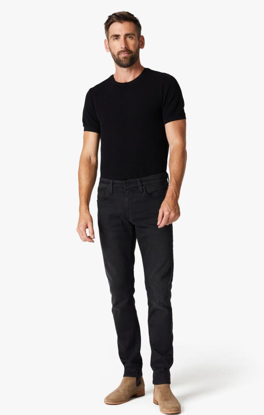 Denim 34 Heritage | Calm Skinny Leg Jeans In Dark Smoke Urban