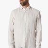 Shirts 34 Heritage | Linen Chambray Shirt In Simply Taupe