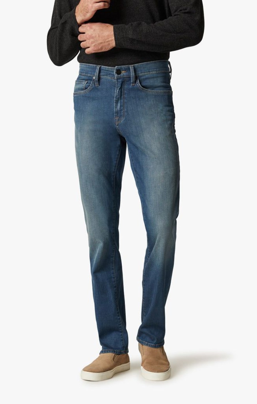 Denim 34 Heritage | Charisma Relaxed Straight Jeans In Mid Cashmere