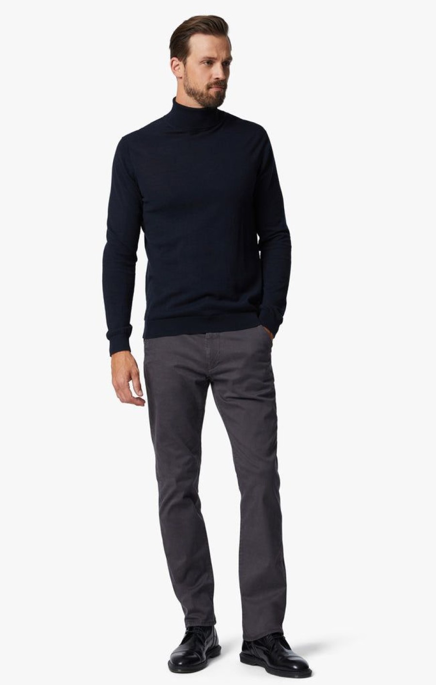 Pants 34 Heritage | Charisma Relaxed Straight Chino In Anthracite Twill