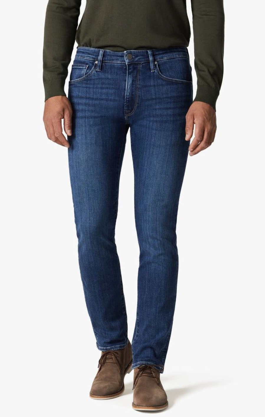 Denim 34 Heritage | Courage Straight Leg Jeans In Deep Brushed Organic