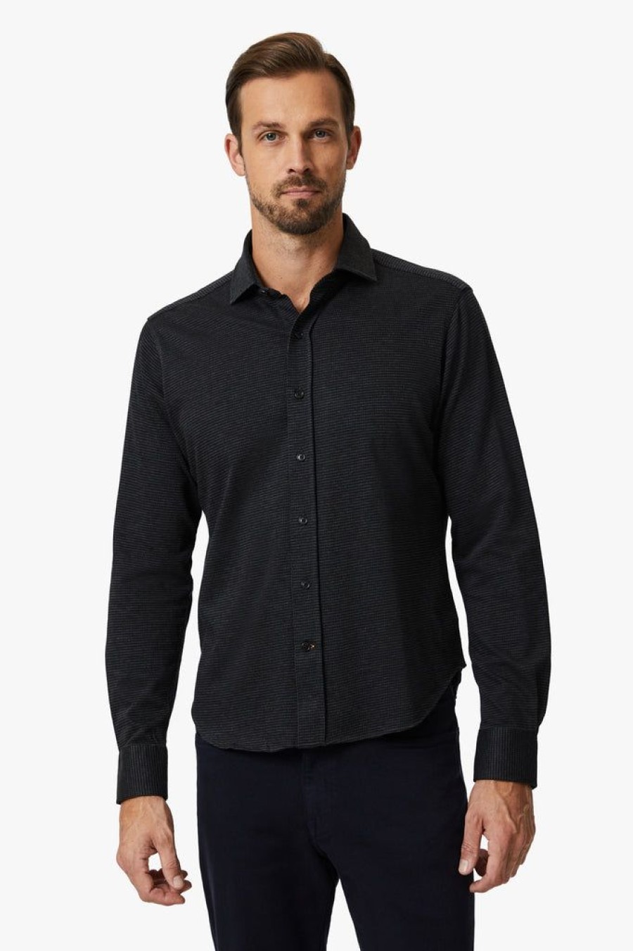 Shirts 34 Heritage | Structured Shirt In Dark Grey