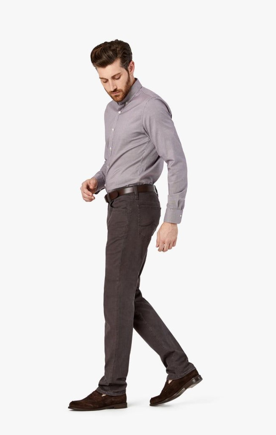 Pants 34 Heritage | Charisma Relaxed Straight In Anthracite Twill