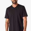 T-Shirts 34 Heritage | Deconstructed V-Neck T-Shirt In Black