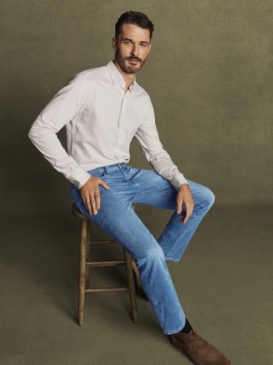 Denim 34 Heritage | Charisma Relaxed Straight Jeans In Light Soft Denim