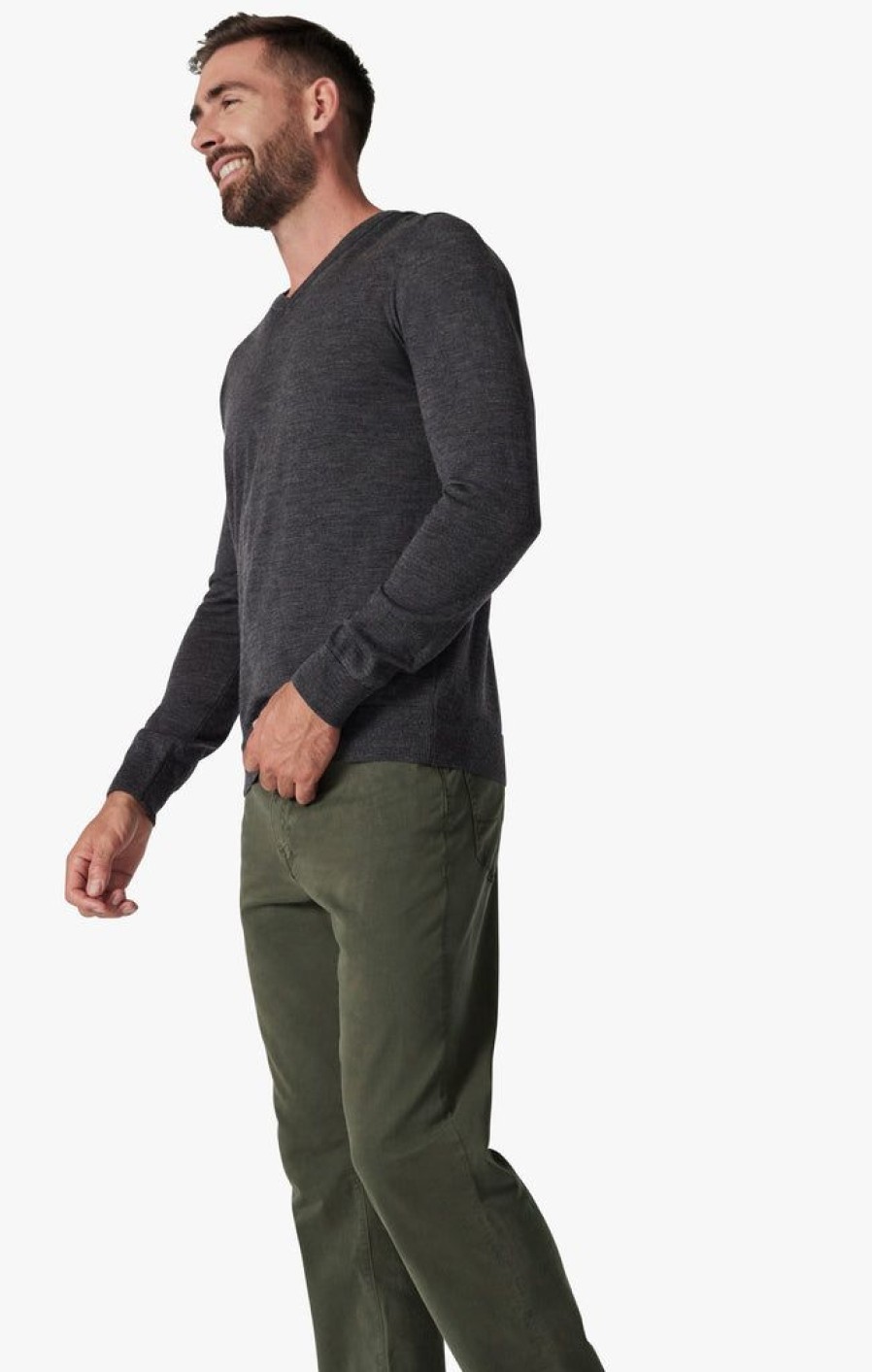 Pants 34 Heritage | Charisma Relaxed Straight Leg Pants In Olive Twill