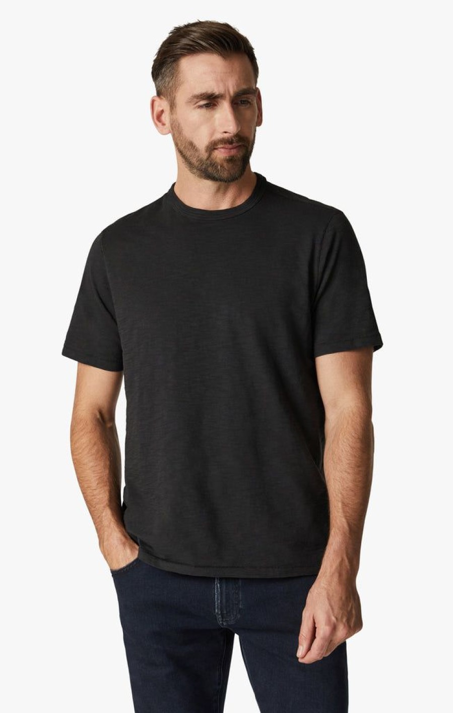 T-Shirts 34 Heritage | Slub Crew Neck T-Shirt In Black