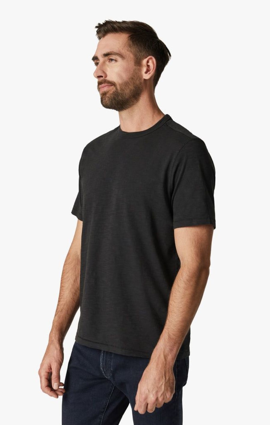 T-Shirts 34 Heritage | Slub Crew Neck T-Shirt In Black