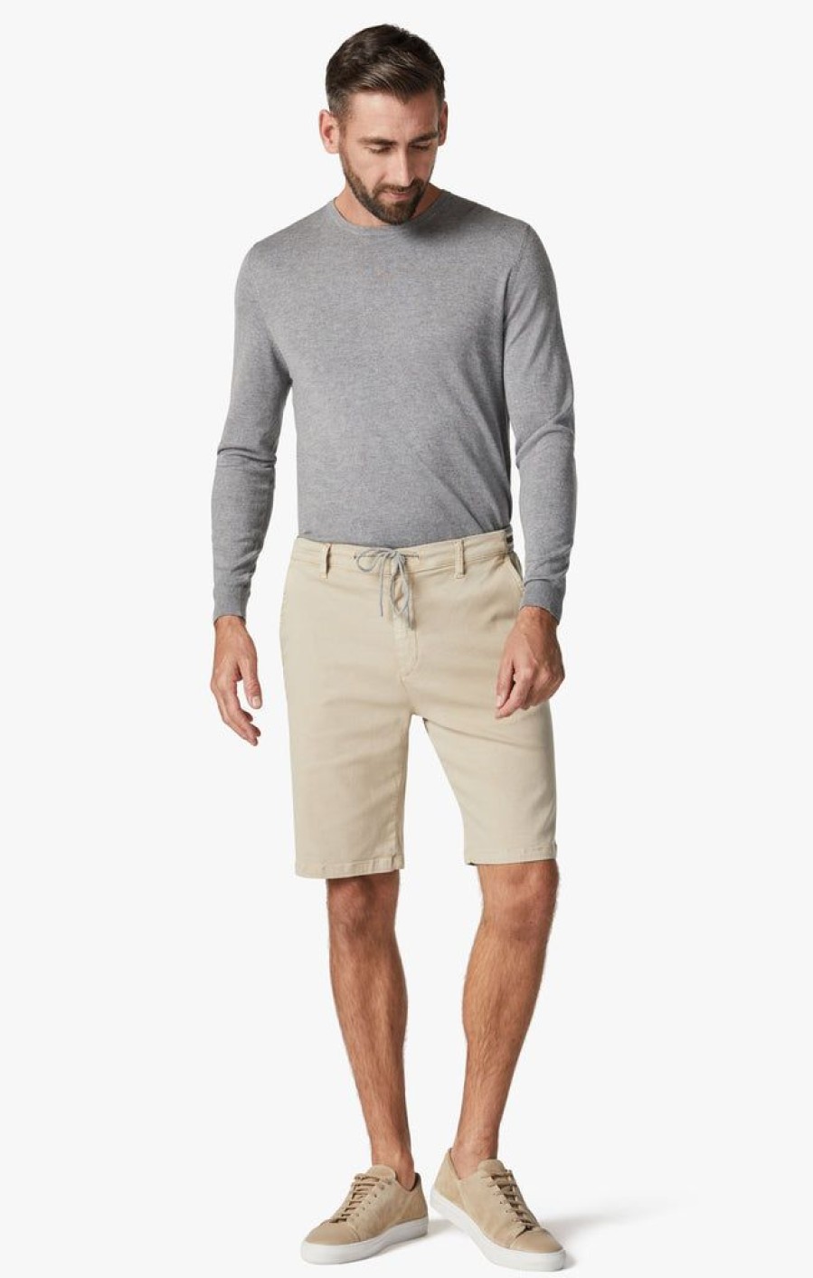 Shorts 34 Heritage | Ravenna Drawstring Shorts In Sand Soft Touch