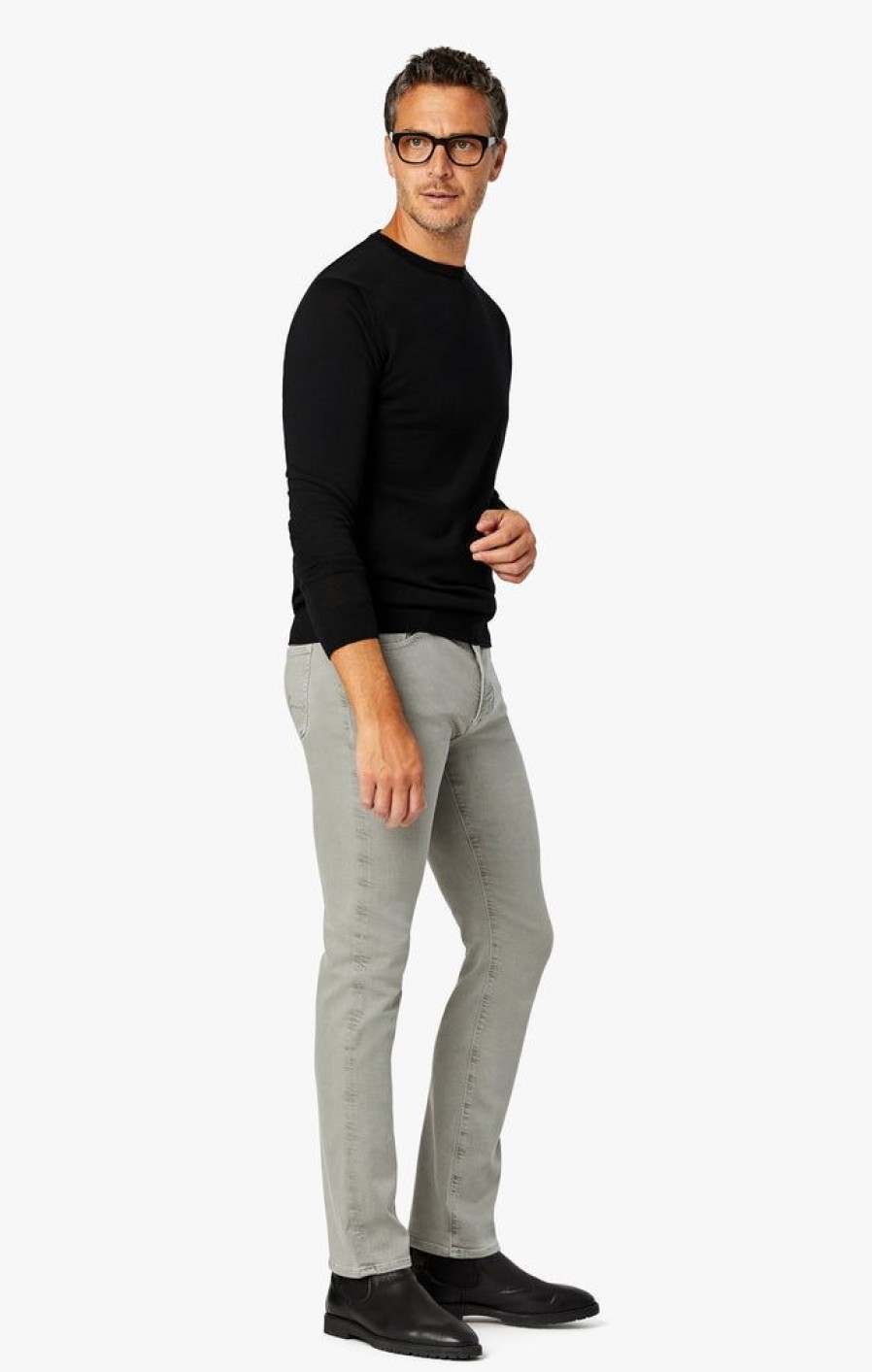 Pants 34 Heritage | Courage Straight Leg Pants In Light Grey Comfort