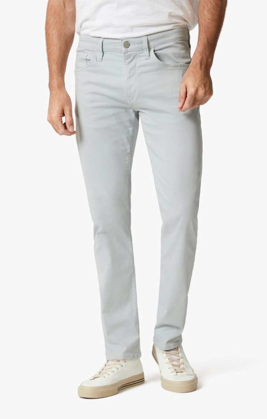 Pants 34 Heritage | Cool Tapered Leg Pants In Pearl Twill