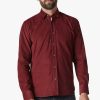 Shirts 34 Heritage | Corduroy Shirt In Bordeaux