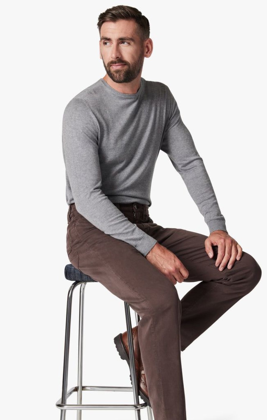 Pants 34 Heritage | Charisma Relaxed Straight Leg Pants In Fudge Twill