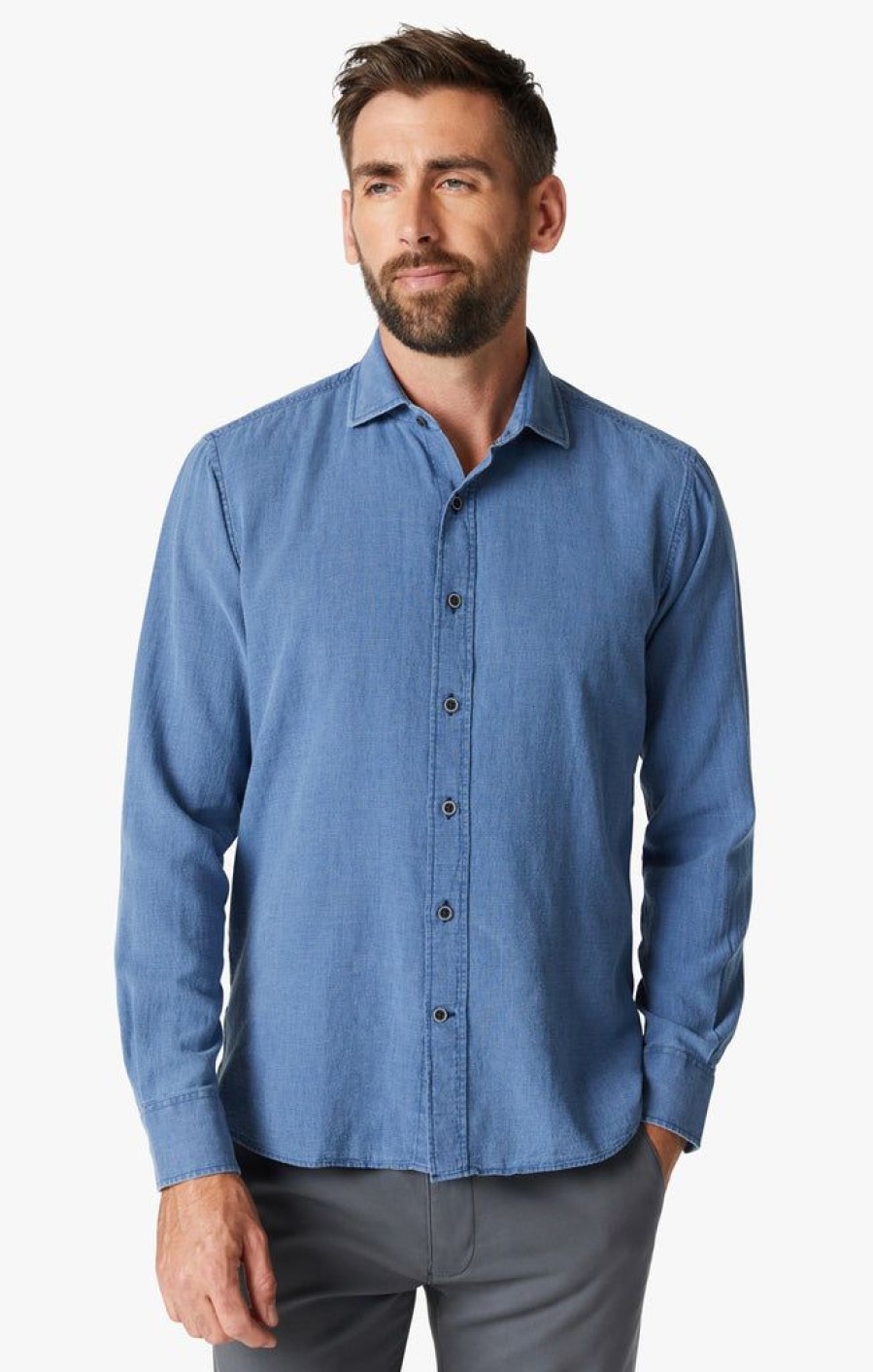 Shirts 34 Heritage | Mini Check Shirt In Indigo