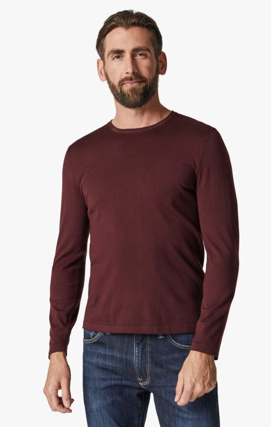 Sweaters 34 Heritage | Crew Neck Sweater In Decadent Chocolate