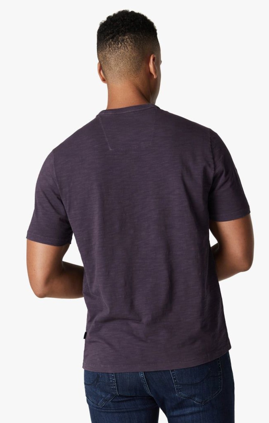 T-Shirts 34 Heritage | Slub Crew Neck T-Shirt In Sweet Grape