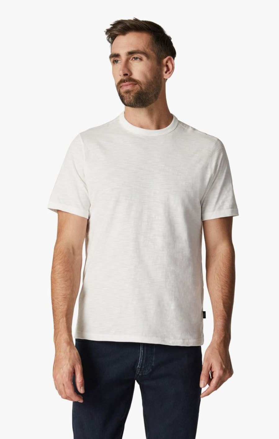 T-Shirts 34 Heritage | Slub Crew Neck T-Shirt In White