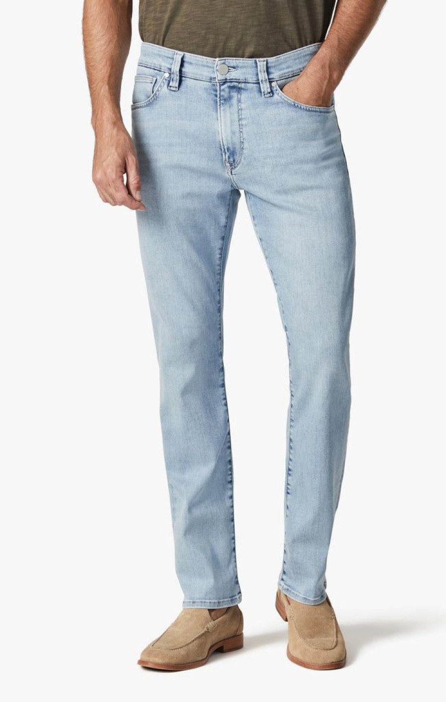 Denim 34 Heritage | Courage Straight Leg Jeans In Bleached Urban