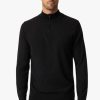 Sweaters 34 Heritage | Quarter Zip Sweater In Black