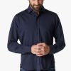 Shirts 34 Heritage | Structured Shirt In Navy Blue