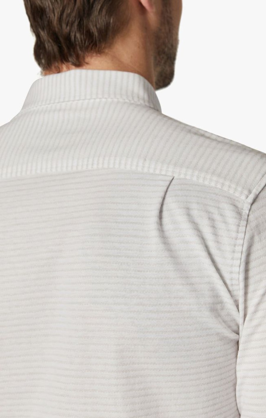 Shirts 34 Heritage | Horizontal Stripe Shirt In Simply Taupe